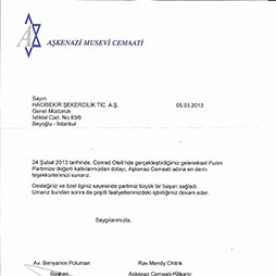Askenaz Musevi Cemiyeti - 05 Mart 2013